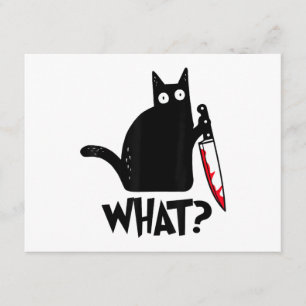 Cartão De Informações Gato Que_ Engraçado Gato Preto