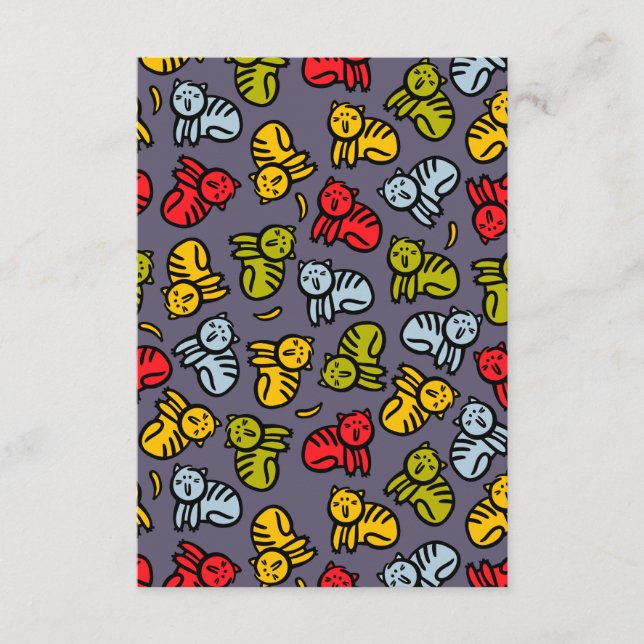 Cartão De Informações Gatos e bananas (Frente)