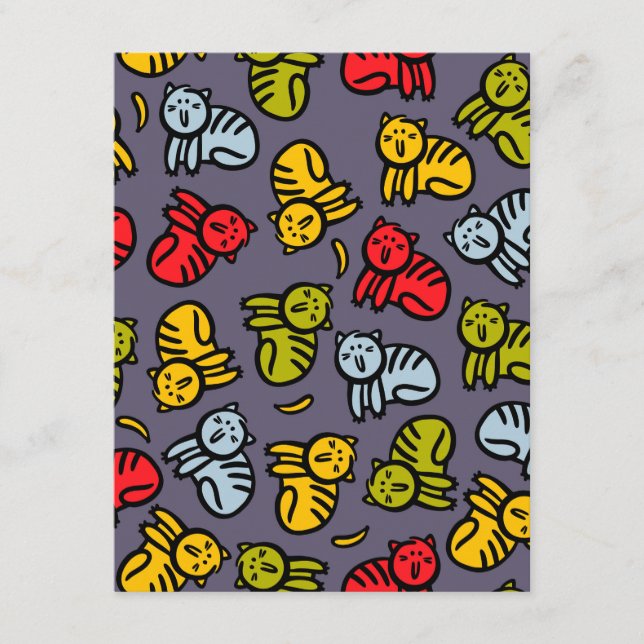 Cartão De Informações Gatos e bananas (Frente)