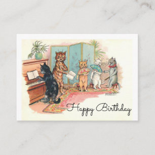 Cartão De Informações Gatos Vitorianos de Louis Wain Sala de Música circ