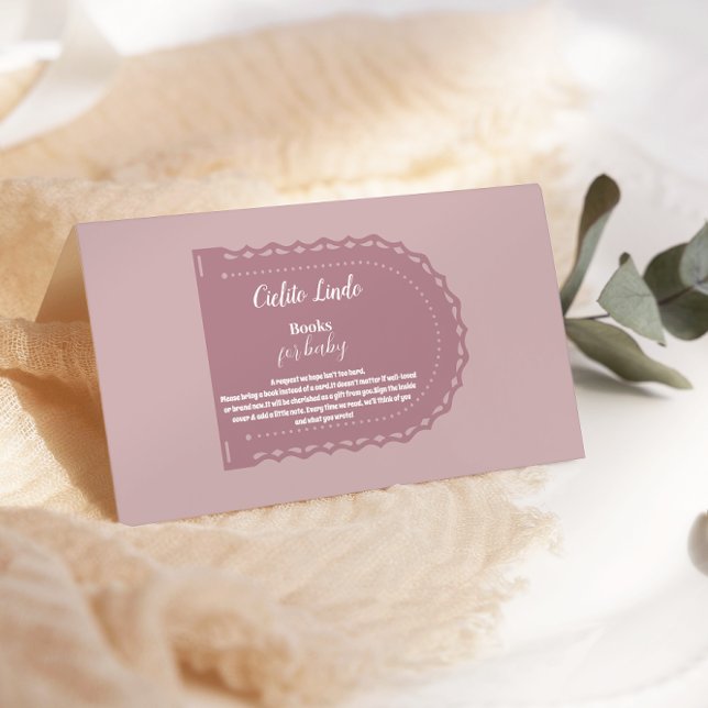 Cartão De Informações Gelito Lindo Mexicano, rosa-branca, livros para be (Criador carregado)