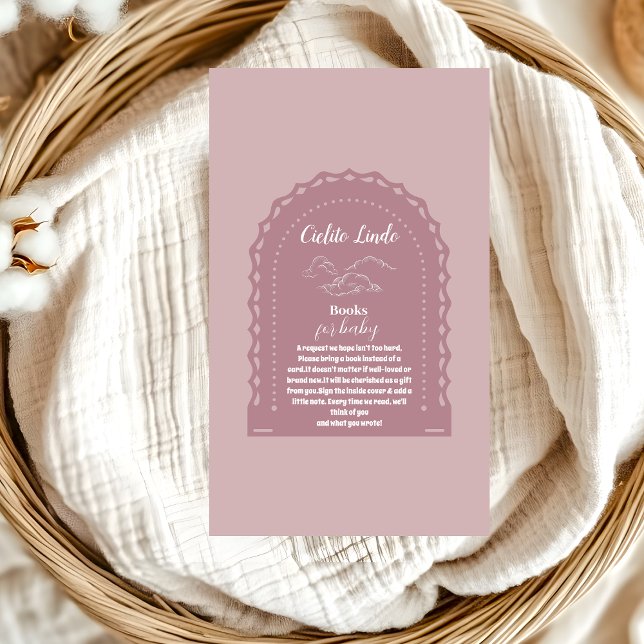 Cartão De Informações Gelito Lindo Mexicano, rosa-branca, livros para be (Criador carregado)