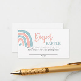Cartão De Informações Gênero revela Fralda arco-íris Raffle