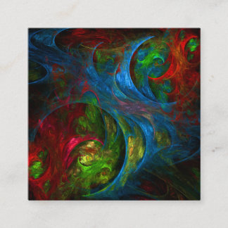 Cartão De Informações Genesis Blue Abstrato Art