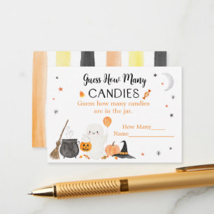 Cartão De Informações Ghost Halloween Adivinha Quantos Canais Jogam