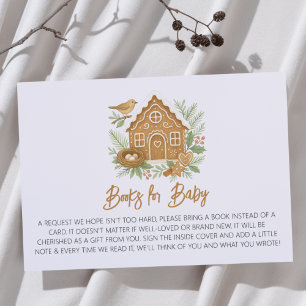Cartão De Informações Gingerbird House Nesting Party Books para Bebê