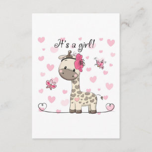 Cartão De Informações Giraffe Lover É Uma Girafa