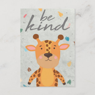 Cartão De Informações Giraffe Lover Seja Como Uma Girafa