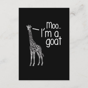 Cartão De Informações Giraffe Moo Eu sou uma cabra