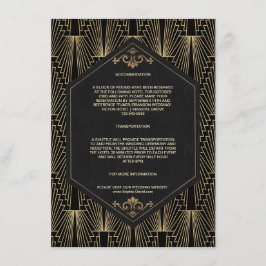 Cartão De Informações Glam Roaring 20s Gatsby Wedding Accommodation