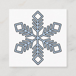 Cartão De Informações Glitter Snowflake - Baby Blue Branches