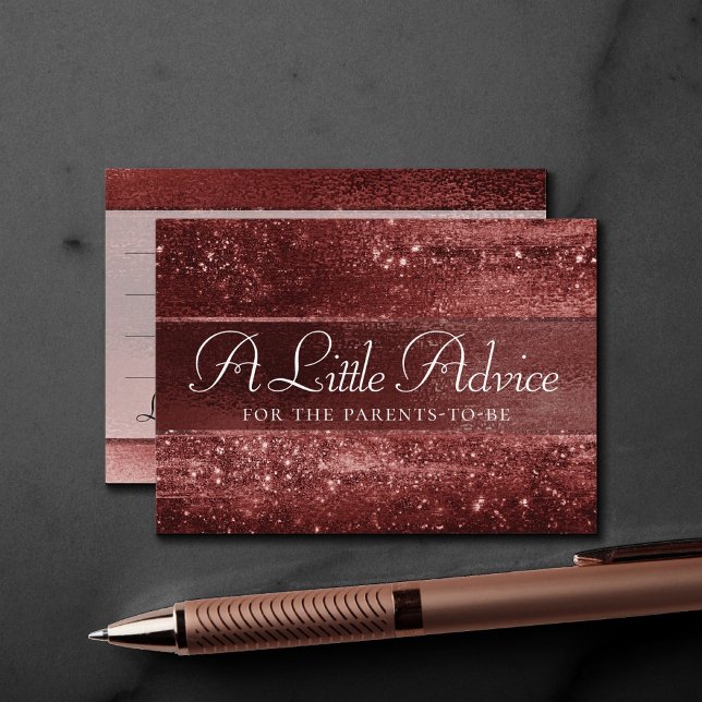 Cartão De Informações Glitzy Foil | Aconselhamento sobre o brilho de Hen (Criador carregado)