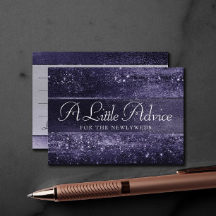 Cartão De Informações Glitzy Foil   Indigo Midnight Dark Purple Advice