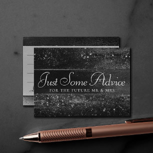 Cartão De Informações Glitzy Foil Onyx Black Faux Sparkle Advice