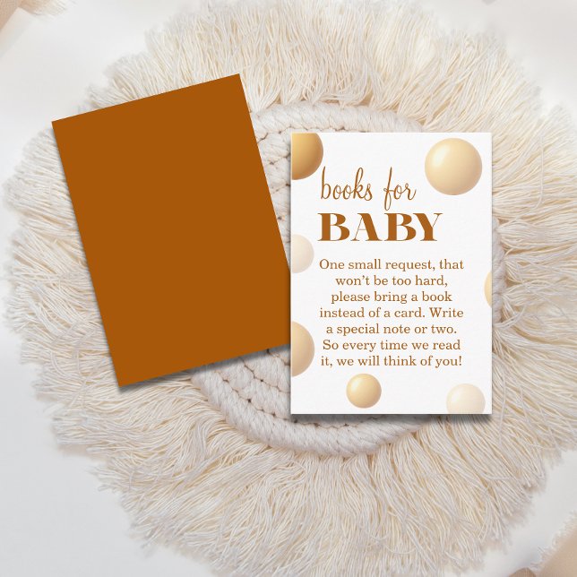 Cartão De Informações Golden Balloon Books for Baby Neutral Shower (Criador carregado)