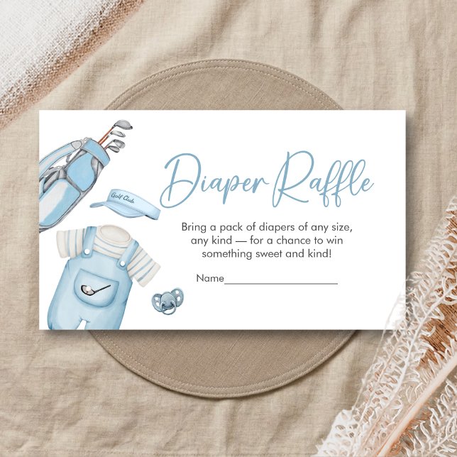 Cartão De Informações Golf Little Putter Baby Shower Diaper Raffle (A Little Putter Golf Baby Shower Diaper Raffle)