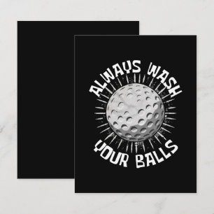 Cartão De Informações Golfe engraçado