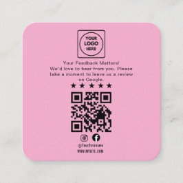 Cartão De Informações Google Review QR Code Business Note Card