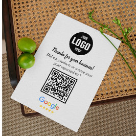 Cartão De Informações Google Reviews QR Code Business Enclosure Card