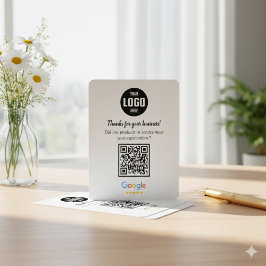 Cartão De Informações Google Reviews QR Code Business Enclosure Card