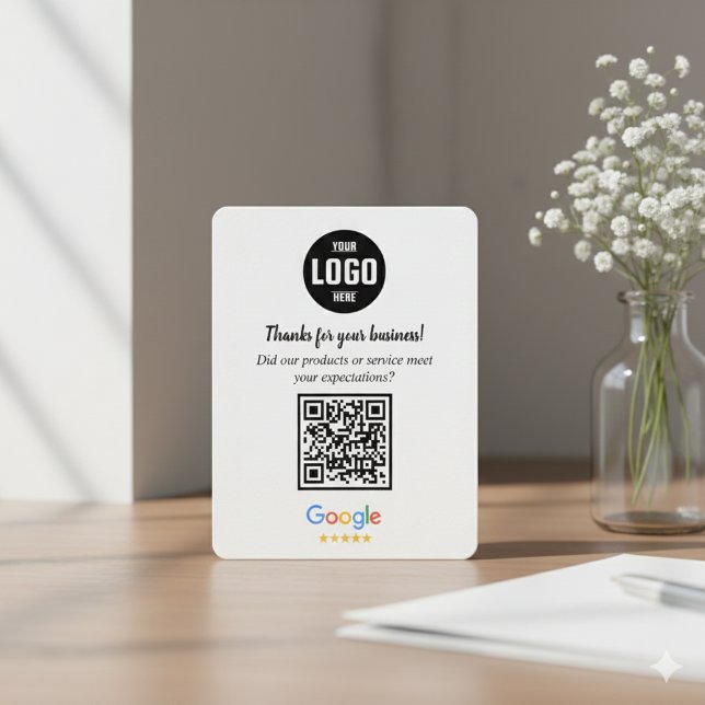 Cartão De Informações Google Reviews QR Code Business Enclosure Card (Google Reviews QR Code Business Enclosure Card)