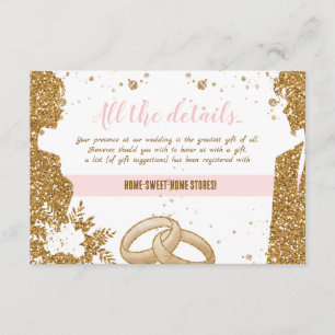 Cartão De Informações Gorgeous - Dourado Rosa A Todos os detalhes 2