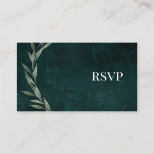 Cartão De Informações Gótica Deixa drama sonhador EMERALD GREEN, e-RSVP