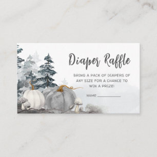 Cartão De Informações Gótica Um Pequeno Chá de fraldas Fralda Raffle