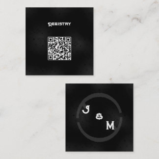 Cartão De Informações Gótico Negro Oeste Casamento de Casamento Pequeno