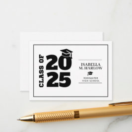 Cartão De Informações Graduação Borla Preta Graduação