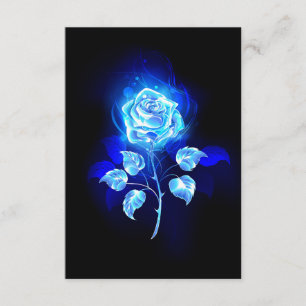 Cartão De Informações Gravação de Rosa Azul
