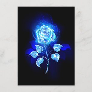Cartão De Informações Gravação de Rosa Azul