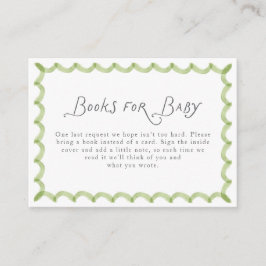 Cartão De Informações Green Hand Painted Frame Books for Baby