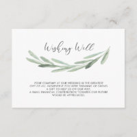 Green Olive Branch Rustic Weding Wishing Good