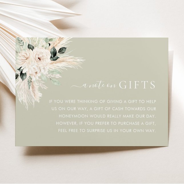 Cartão De Informações Greenery Floral Weding Wishing Welcard Victoria (VICTORIA | Wishing Well Enclosure Card | Matching items available)