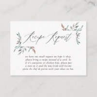 Greenery Winter Chá de panela Recipiente Request