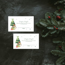 Greenery Winter Snowman Diaper Raffle Baby Shower