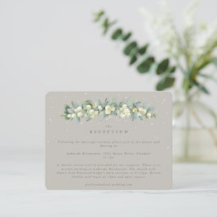 Cartão De Informações Greige Snowberry+Eucalyptus Garland Recepção