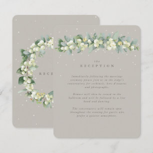 Cartão De Informações Greige Snowberry+Eucalyptus Garland Recepção
