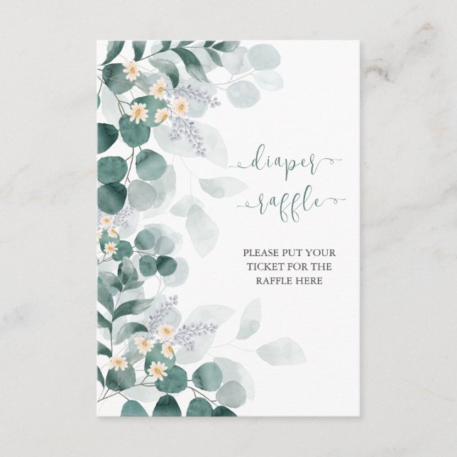 Cartão De Informações Grelha de fralda de chá de fraldas de eucalipto ve (Frente)