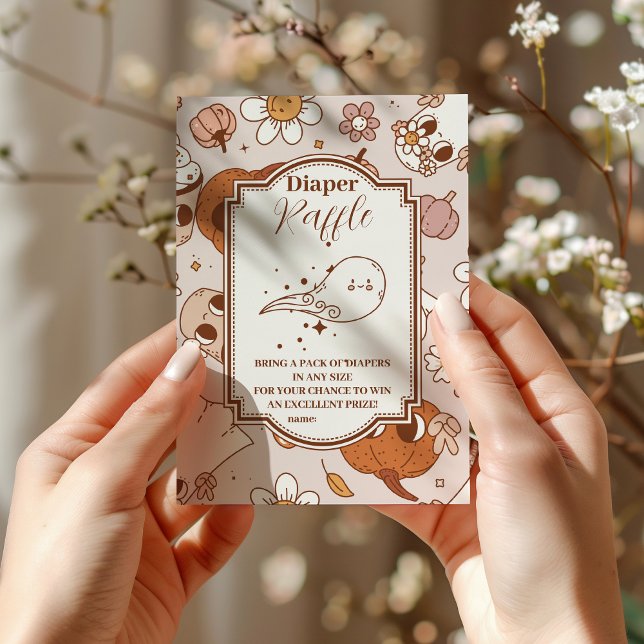 Cartão De Informações Grooveen Halloween Pequeno Bebê Raffle Diapper (Criador carregado)