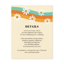 Groovy Rainbow 1970s Style Boho Daisy Wedding