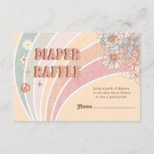 Groovy Retro 70s | Fralda arco-íris Raffle