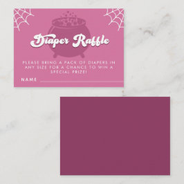 Cartão De Informações Groovy Typografia Halloween Girl Fralda Raffle