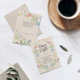 Cartão De Informações Guarda de Flores Silvestres aquarela Leilão de Fra