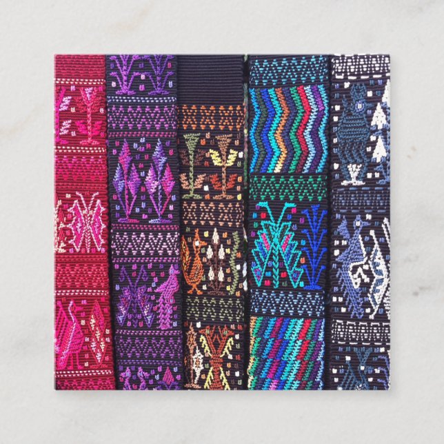 Cartão De Informações Guatemalan textile designs (Frente)