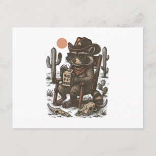 Cartão De Informações Guaxinim Cowboy Fofão Western