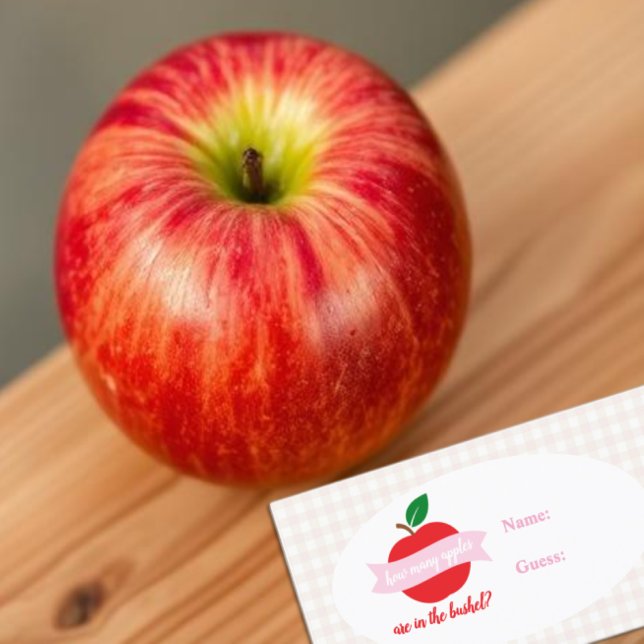 Cartão De Informações Guess How Many Apples Girls Birthday Game (Criador carregado)