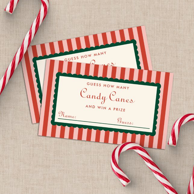 Cartão De Informações Guess How Many Christmas Holiday Game Card (Criador carregado)