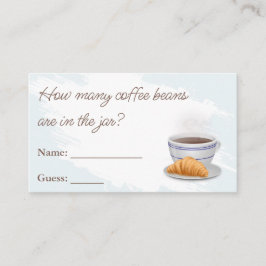 Cartão De Informações Guess How Many Coffee Beans Bridal Shower